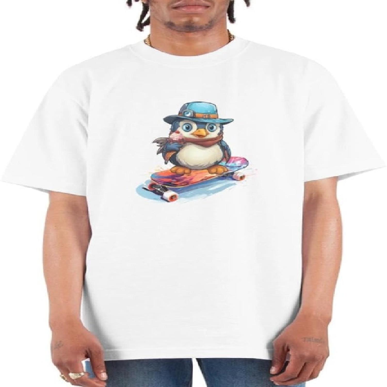

SkateboardSkateboarderPenguin T-Shirt Sweatshirt Hoodie Tanktop for Men Women Kids Black XXXXXL білий