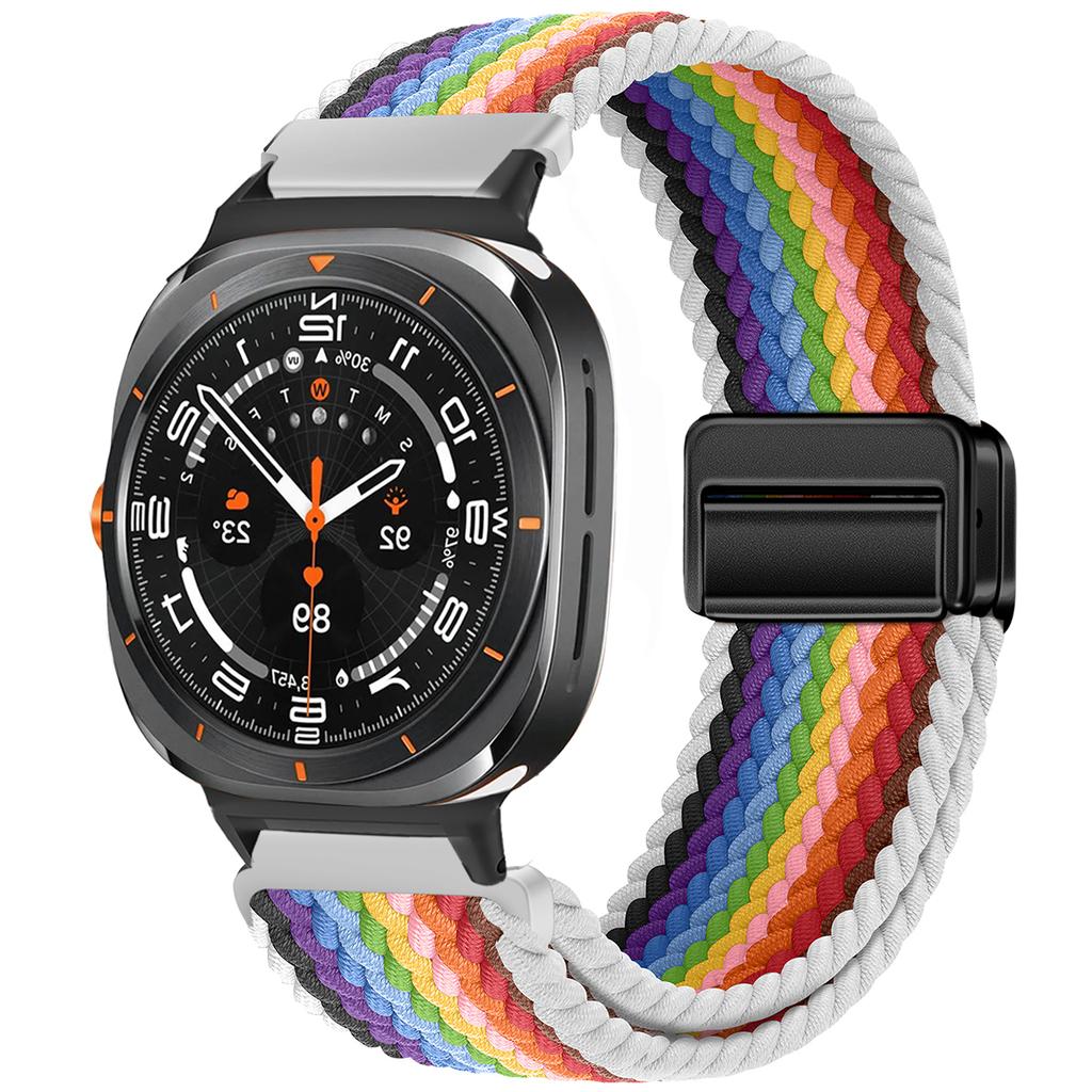 For Samsung Galaxy Watch 7 Ultra Strap 47mm Accessories Magnetic Nylon Braided sport Bracelet Correa Galaxy Watch 7 Ultra Band