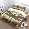 "Dragonfly Pattern Decorative Art Set" Soft Skin-Friendly Bedding Set Includes 1 Duvet Cover And 2 Pillowcase Gift