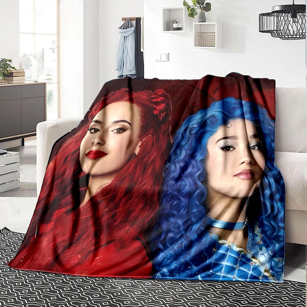 1pc Descendants The Rise of Red2 Blanket, Gift, for Men and Women, Soft Blanket, Good for Sofa Bed Couch Travel, Lightweight Flannel Blanket