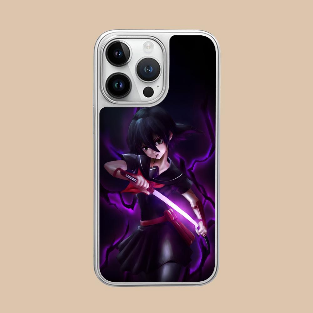 Akame Kurome Silver Plating Mobile Phone Case for iPhone 17 16 15 14 13 12 11 Air Pro Max Plus Colorful Cover
