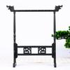 Wenge Wood Calligraphy Brush Holder Hanger Stand Rack for Chinese Painting Desk Decoration Beginner Set with Resin Base