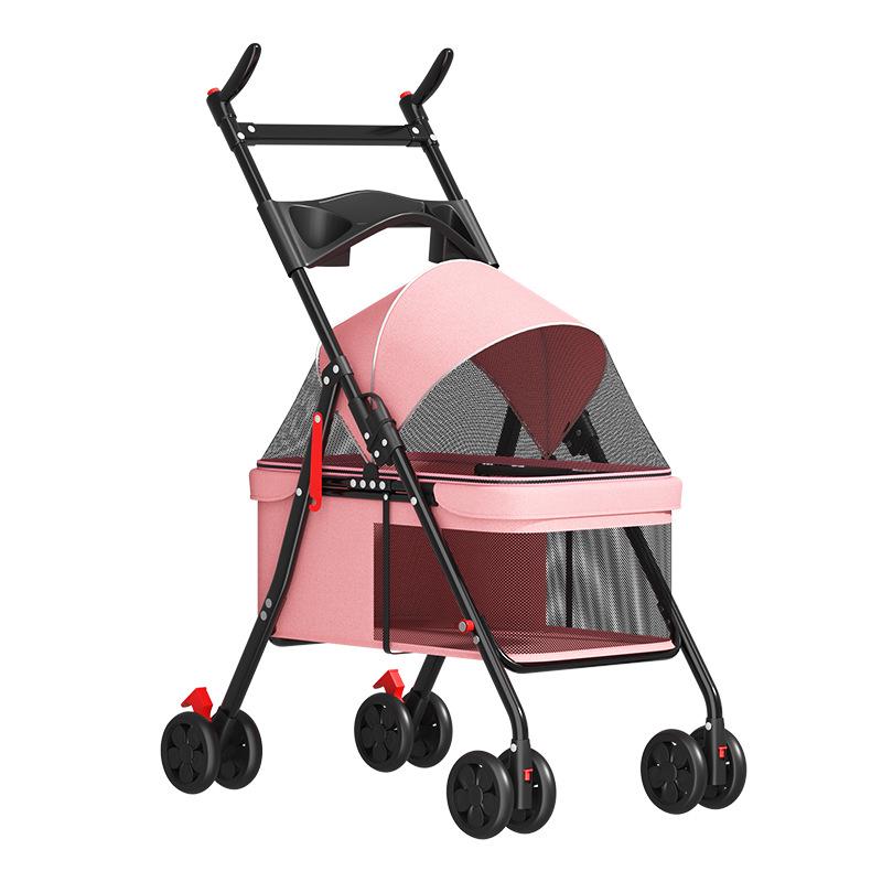 Foldable Pet Stroller for Dogs and Cats - Cross-Border Export