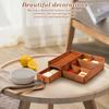 Desktop Storage Box Wooden Cosmetics Storage Rack with Drawer Multipurpose Tea Bag Organizer for Bathroom Kitchen Countertop