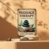 Vintage Metal Massage Therapy Sign Rustproof Waterproof Wall Decor For Shop Cafe Doors No Drill Required 7.8x11.8 Inch