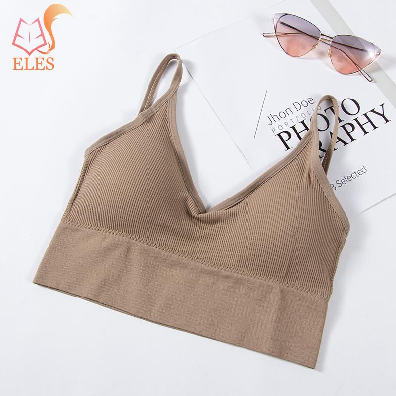 

L-2XL женский бюстгальтер жилет укороченный бюстгальтер без косточек модный жилет без рукавов на бретельках футболка плюс размер 2XL кофейный