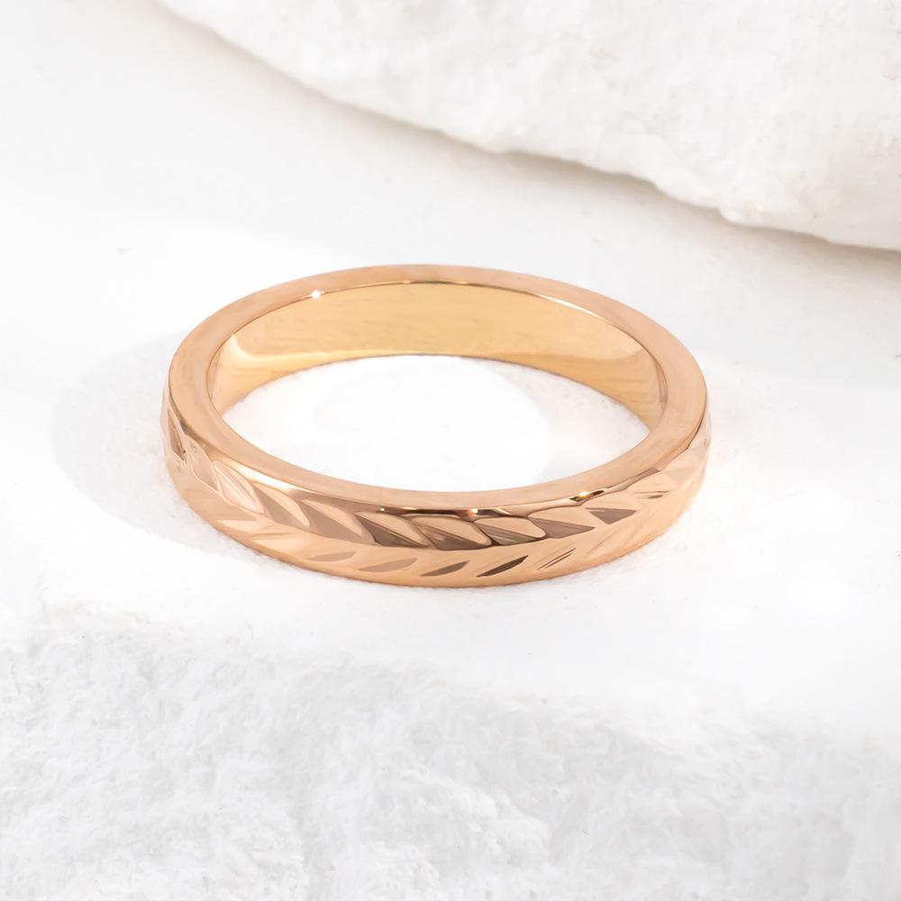 Women's Titanium Steel Diamond Ring: Colorfast, Lightweight Luxury, Trendy Thin Band
