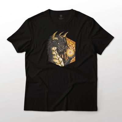Dragon with a Dungeons and Dragons Die Graphic T Shirt Unisex