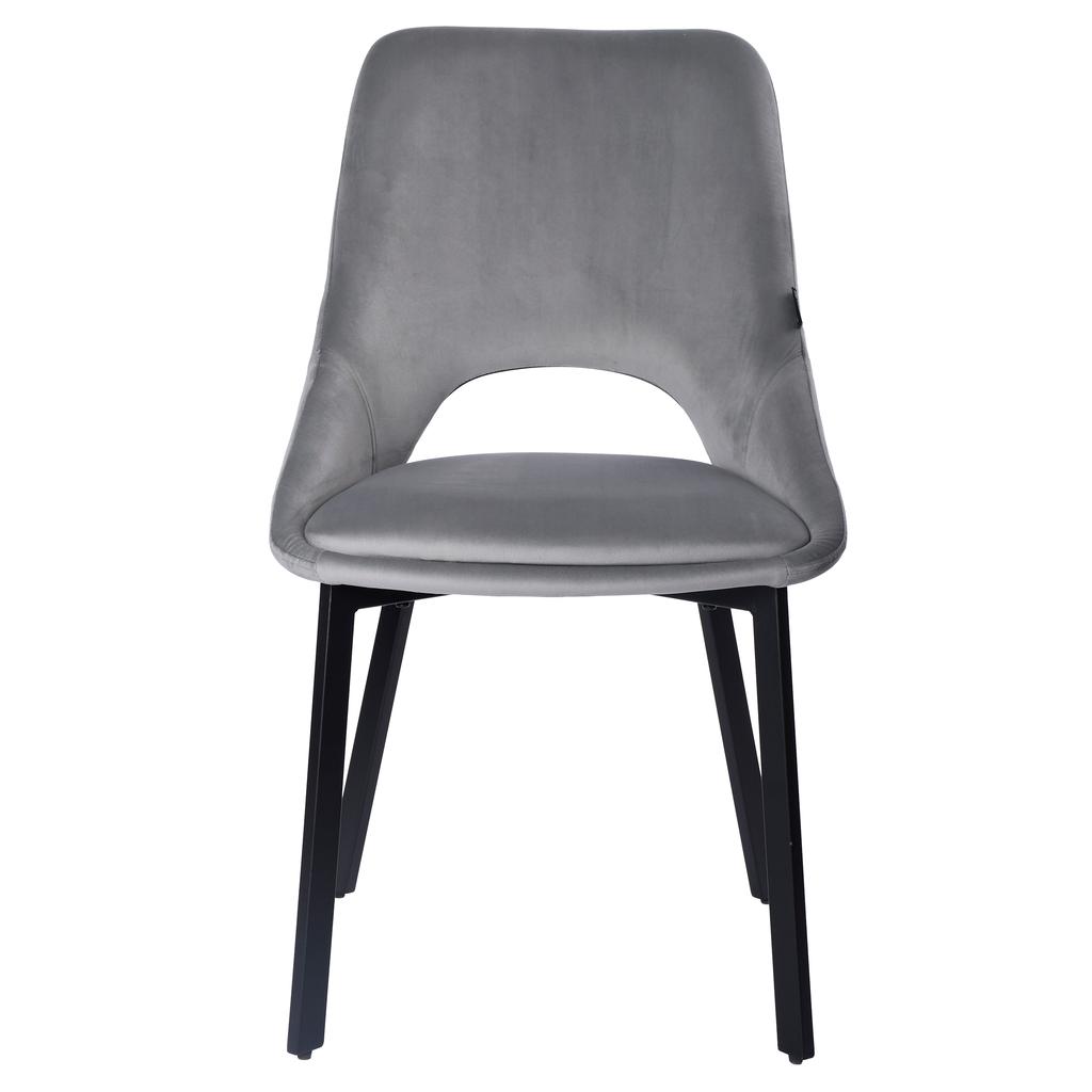 SIENA upholstered chair, gray velvet