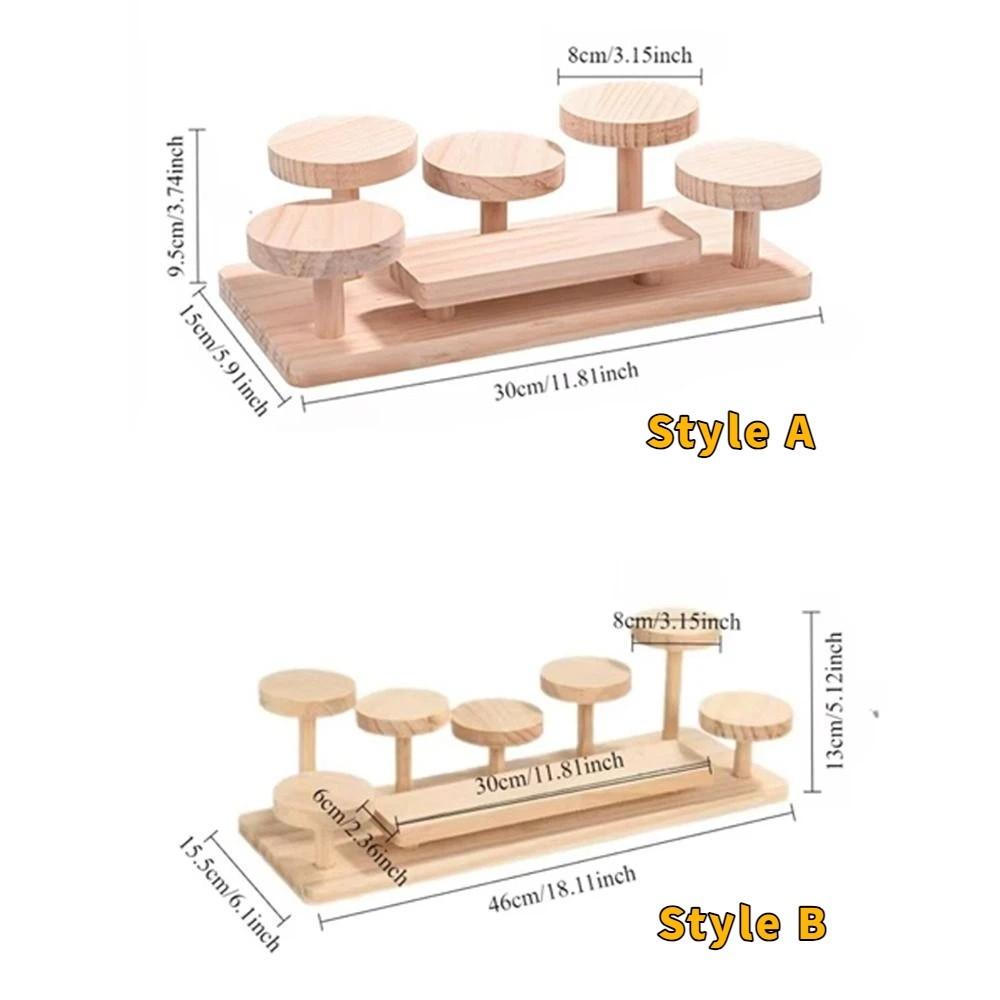 Stacked Design Display Stand Organizer Wooden Plant Stand  Jewellery Display