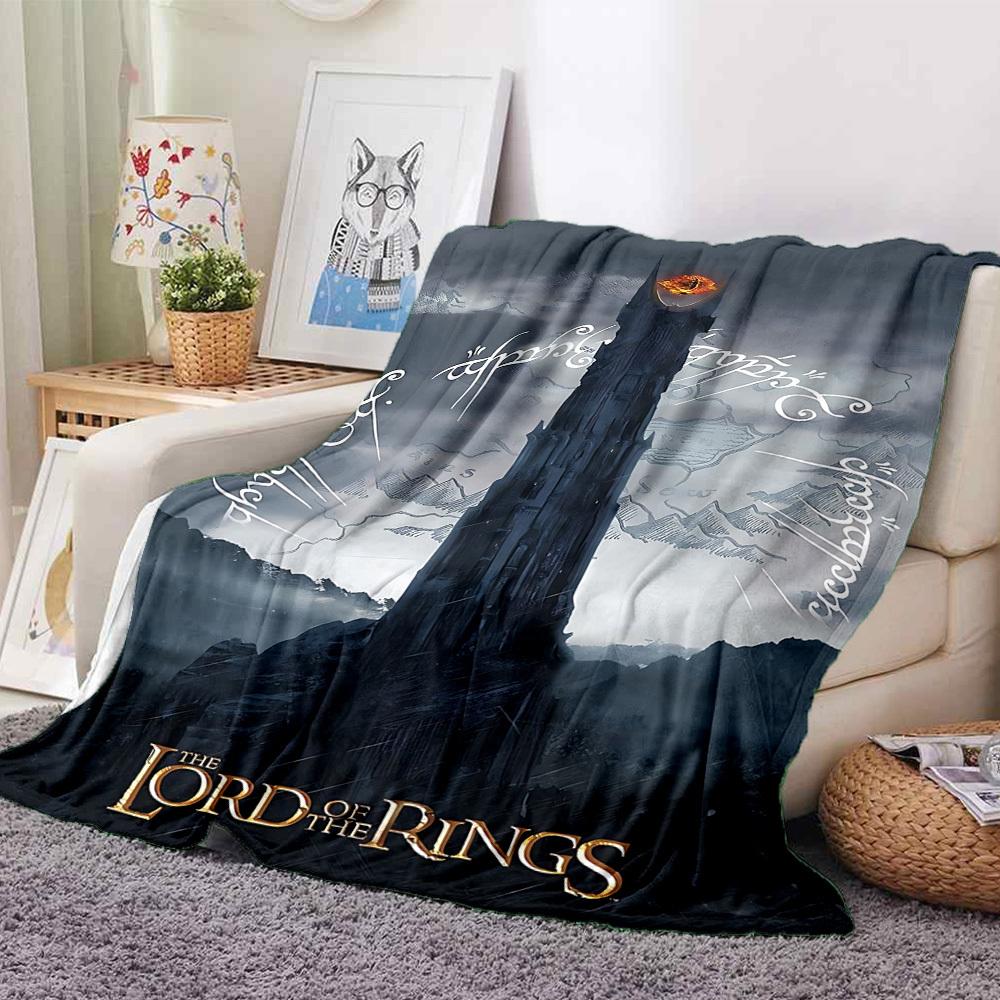 1pc The Lord of the Rings Blanket Lightweight Flannel Throw For Sofa, Bed, Travel, Livingroom, Office, Couch, Chair, And Bed