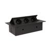 Recessed Socket 3X2P+Z Flat Edge Black - On-Ae-1371/B