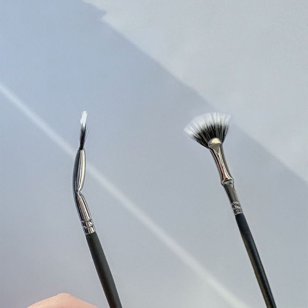 Angled Mascara Fan Brush Fine Fan-shaped Eyelash Brush Sunflower Lash Brush   Makeup Tool
