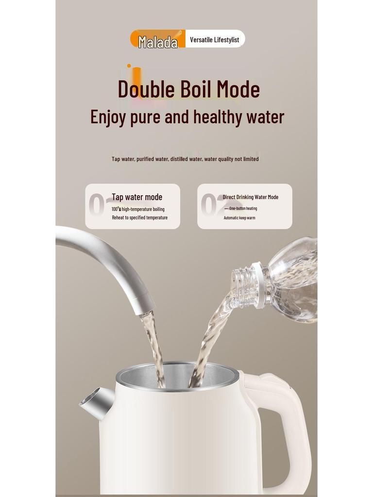 Wanlida 316 Stainless Steel Electric Kettle for Home and Dorm Use - 304 Insulated Water Boiler