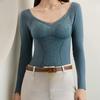 Women's Double-Sided German Velvet Thermal Top: Seamless, Thickened, Self-Heating, Chest-Padded, Warm Long-Sleeve Shirt for Autumn