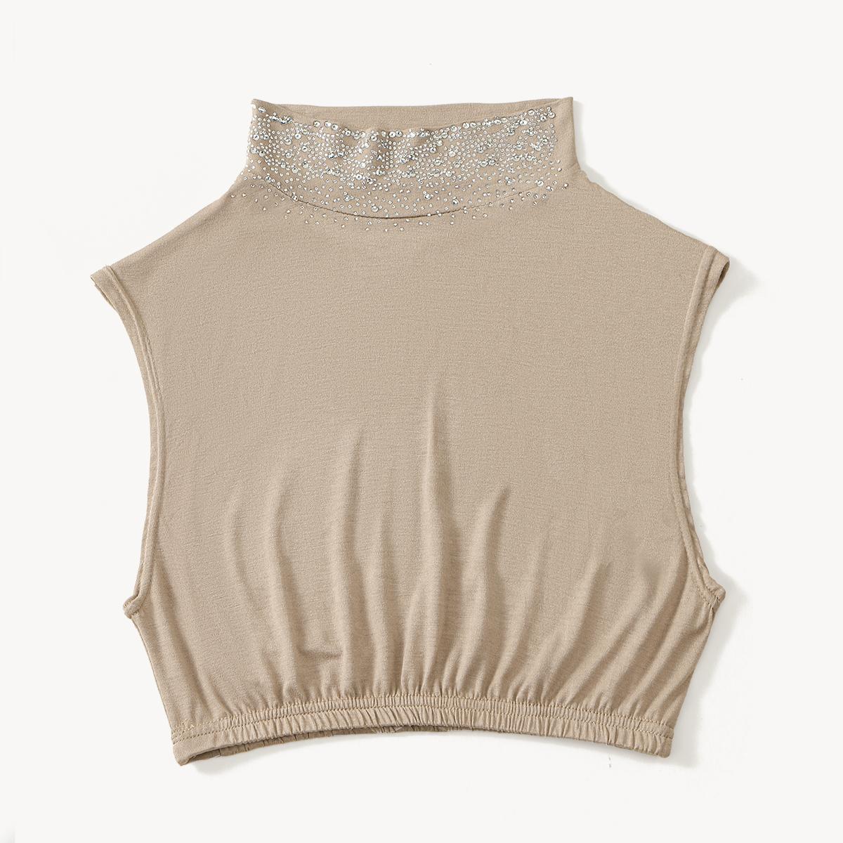 

Новый Премиальный Модальный Хлопковый Съемный Воротник-Стойка со Стразами Исламский Воротник Мусульманский Женский Рамадан Ид Воротник