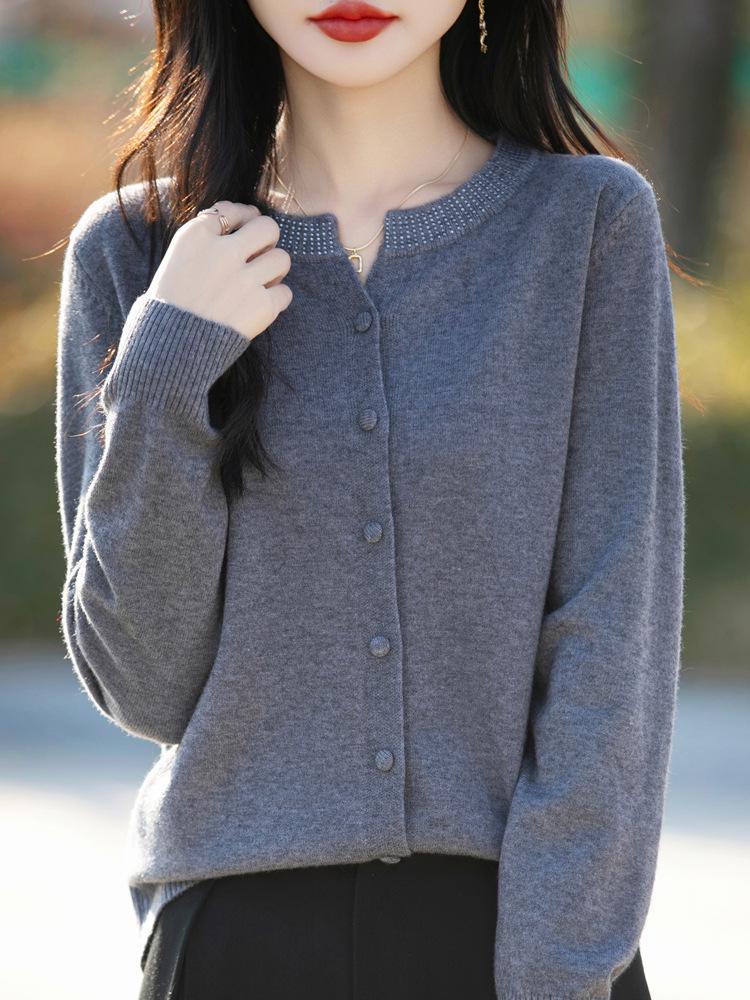 2025 Spring Rhinestone Knit Cardigan for Women