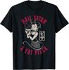 Cute Devil Girl Hail Satans Eat Pizza Esoteric Baphomet Shirt