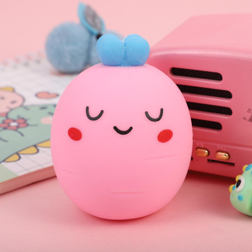 Realistic Carrot Squishy Vegetable Hand Squeeze Ball for Daily Stress Relief
