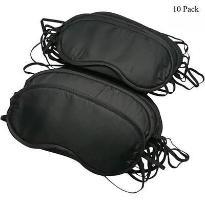 10 peças Máscara de Olhos Máscaras de Sono Capa de Olhos Leve Confortável Macio Venda Sombra de Olhos com Almofada Nasal Tiras Elásticas para Viagem Dormir Jogo Turno Trabalho Cochilo