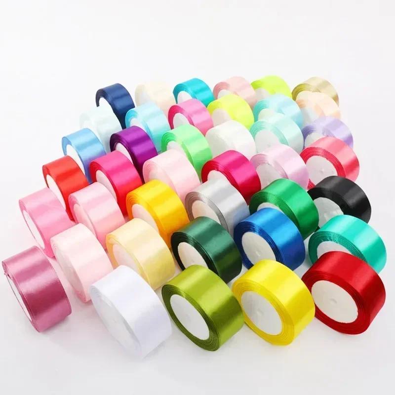 1 Volume 22 Meters Silk Satin Ribbons for Crafts Bow Handmade DIY Gift Wrap Party Wedding Decorative 6/10/15/20/25/40/50mm Tape