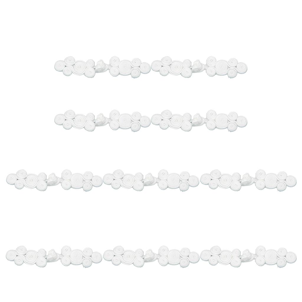 Chinese Closure Button Scarf Cardigan and Costumes Outfit Sewing White Cheongsam Sewing Fasteners