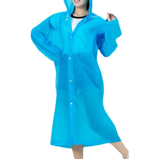 Unisex Outdoor Waterproof Thicken Hooded Reusable Raincoat Rain Poncho Rainwear