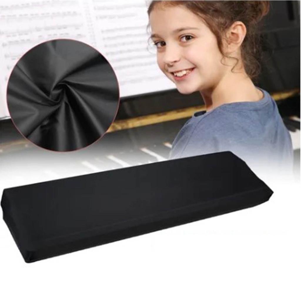 Pokrowiec na pianino Miękki Elastyczny Regulowany Pasek Klamra Pokrowiec Przeciwkurzowy na Pianino 88 Klawiszowe Czarny