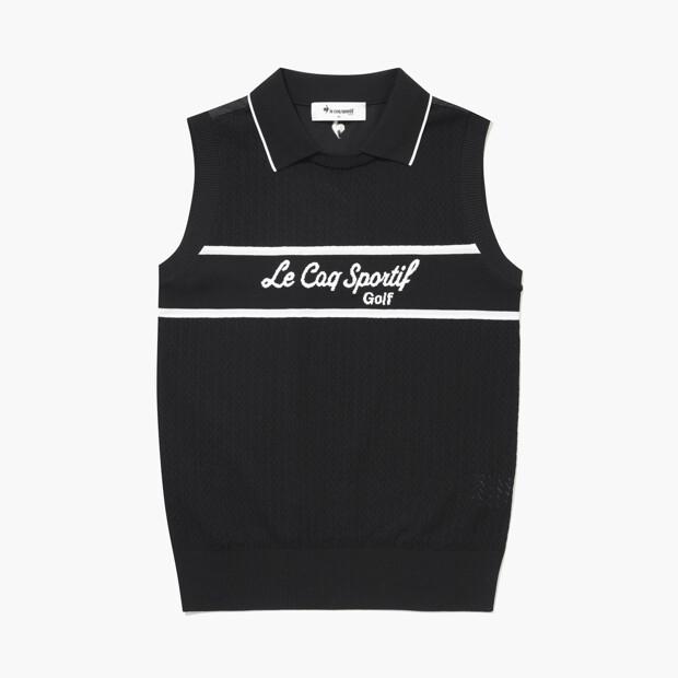 LECOQ GOLF Women'S Hybrid Sleeveless Sweater _Blck Gr222Lkp41