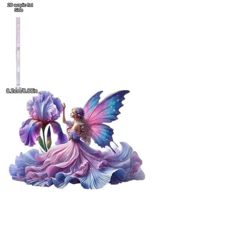 2D Flat Acrylic Purple Butterfly Fairy Decoration, Indoor and Outdoor Decoration - No Battery/electricity Required, Free Day Decoration, Shop Decorati