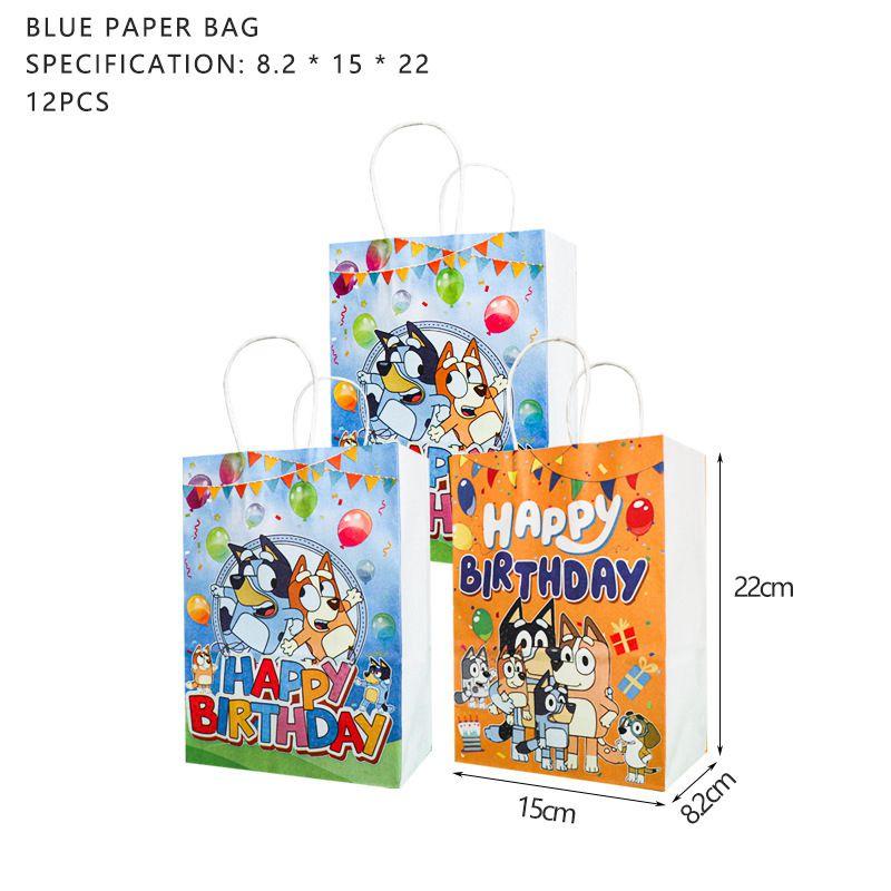 Theme Kids Bluey Birthday Party Supplies Decor Plate Tablecloth Balloon Banner