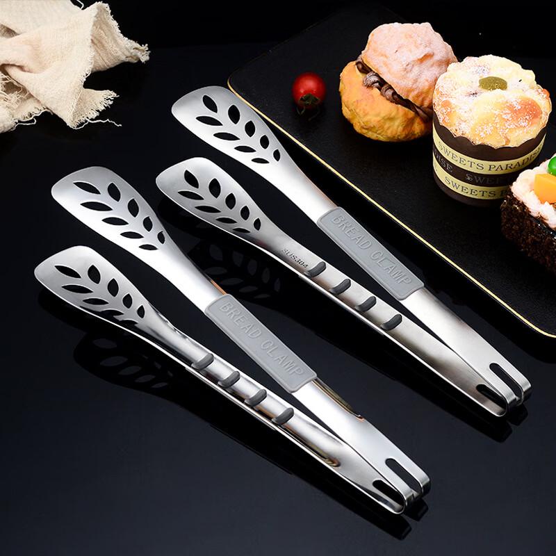 Silicone Handle Stainless Steel Food Tongs