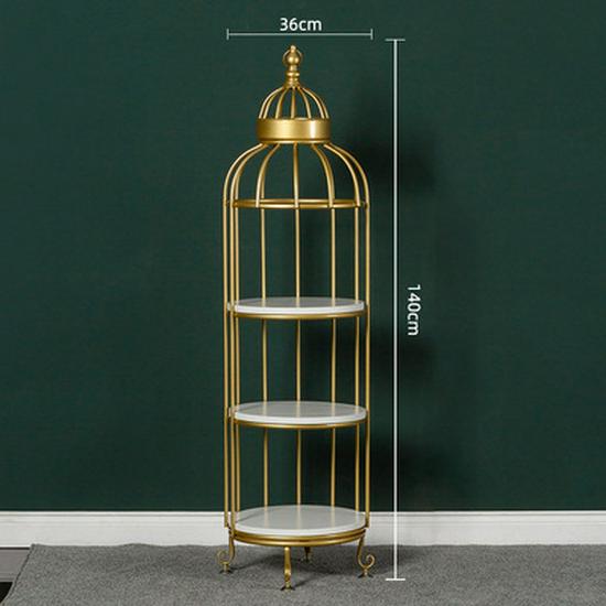 Wrought Iron Multi-Layer Floor-Standing Flower Pot & Storage Rack for Living Room, Bedroom, Balcony & Bathroom.