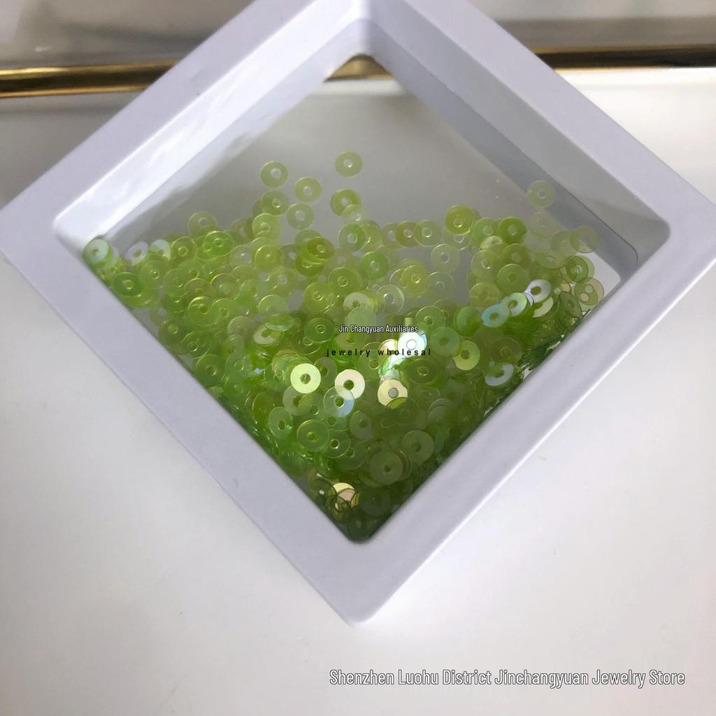 4mm mittelloch bunte Pailletten für DIY-Bastelarbeiten und Bekleidungszubehör