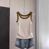 Women's Ribbed Modal Cotton Sleeveless Camisole Vest - Casual Spring/Summer Wear