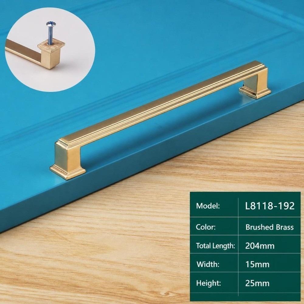 Zinc Alloy Cabinet Handles Thick Solid Door Knobs Modern Wardrobe Pulls  Furniture Hardware