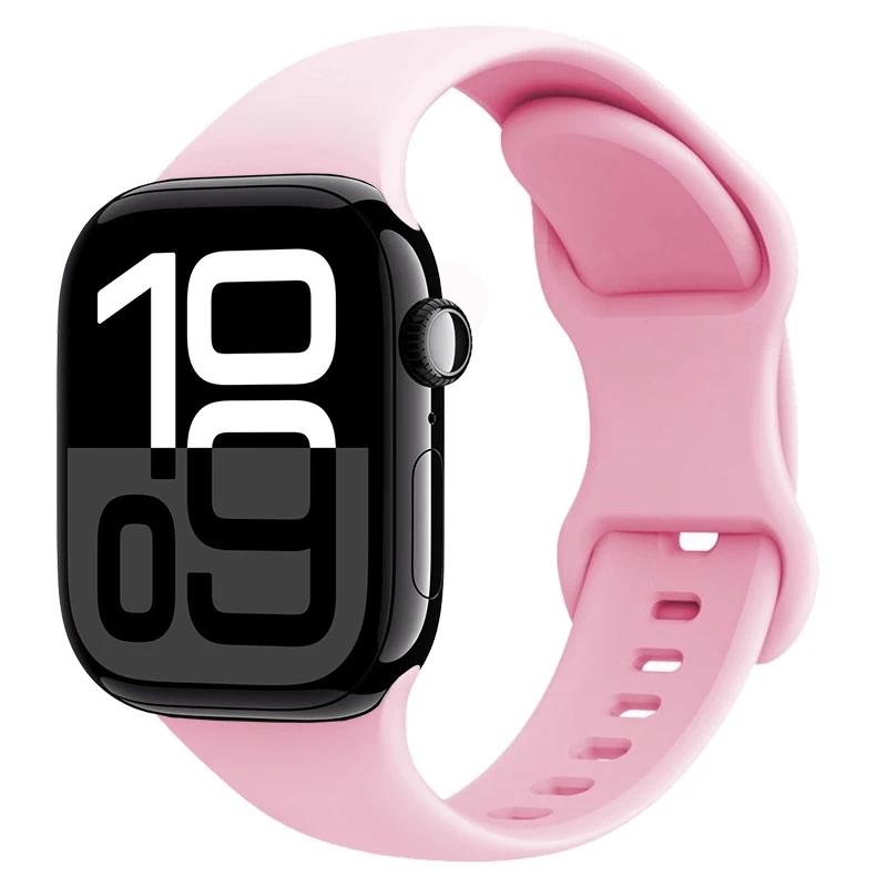 Silicone Strap for Apple Watch Band 45mm 41mm 44mm 40mm 49mm Series 10 46mm 42mm Bracelet for iWatch Ultra 9 8 7 6 5 4 SE2 Strap