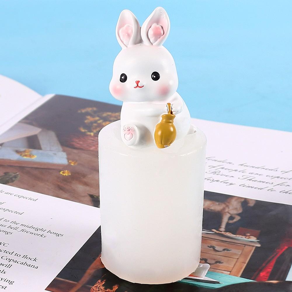 3D Cute Rabbit Silicone Mold Bunny Model Chocolate Dessert Kitchen Baking Cake Mould Easter Fondant Cake Decorating Tools