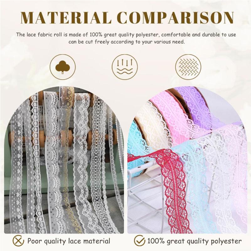 22m Spitzenband 3cm Breit Vintage Muster Bänder DIY Bekleidung Nähen Stoff Geschenkverpackung Party Dekorationen