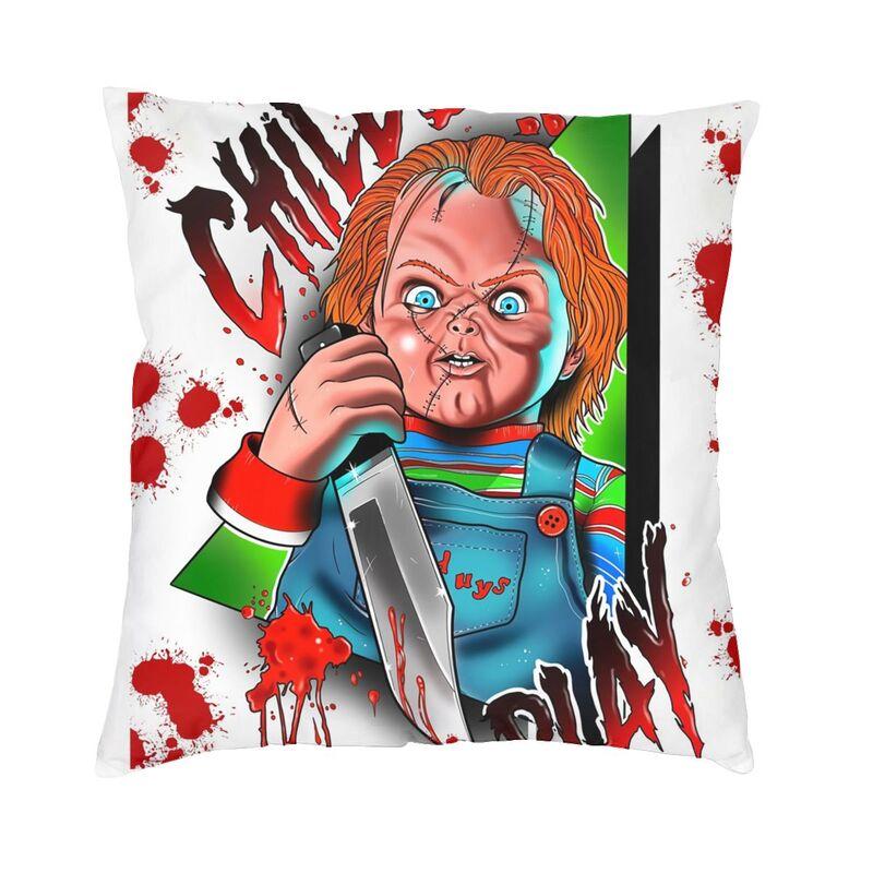 Good Guys Childs Play Chucky Cushion Covers xcm Velvet Killer Doll Overalls Pillow Case Sofa Square Pillowcase Decoration