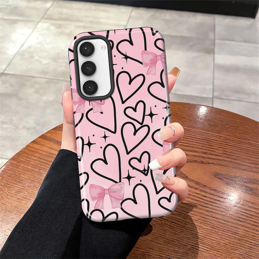 

Pink Heart Soft Cover Capa Phone Case for Samsung Galaxy S25 A26 S23Ultra S24 Ultra A16 A56 A36 S25Ultra S23 S20 FE Galaxy A56 5G