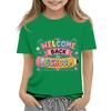 Children's Casual and Fashionable Round-Neck Printed Short-Sleeve Top for Back-to-School