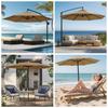 6/8 Rib Polyester Sunshade Cloth Outdoor Patio Umbrella Surface Replacement Cloth Rainproof Sunshade Cloth