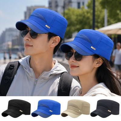 Anti-UV Baseball Cap Quick-drying Peaked Cap Fashion Flat Top Hat  Men Women