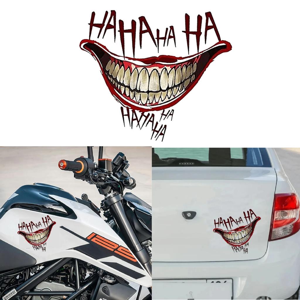 Clownsmund HAHAHA Graffiti-Aufkleber für Jeep Auto LKW Van SUV Motorrad Fenster Wand Tasse Stoßstangen Wasserdicht Bastelaufkleber