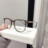 Olive green cold brown glasses myopic women can be equipped with astigmatism degree ultra-light plain large frame anti-blue light eye frame