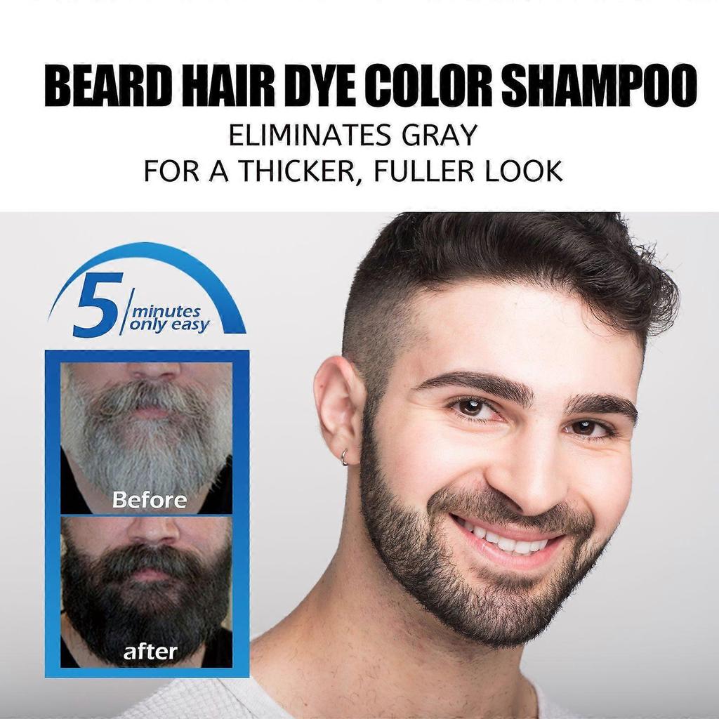 Beard care agent men's hair beard uniform color split end dry care black agent 1