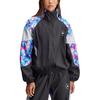 adidas Stella McCartney Kollaboration FW24 Markenlogo Mode Stehkragen Retro Sport Langarmjacke Damen Jacke Petrol Schwarz IW9848