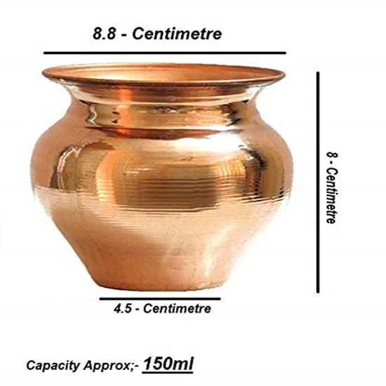 Copper Lota Tambe Ka Lota For Drinking Water Kalash For Puja 150ml