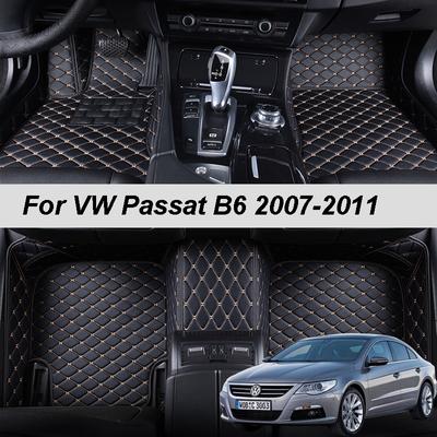 Custom Made Leather Car Floor Mats For Volkswagen VW Passat B6 2007 2008 2009 2010 2011 Carpets Rugs Foot Pads